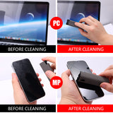 2 In 1 Phone Screen Cleaner Spray with Microfiber Cloth Set Screen Dust Removal Tool! 10ml Portable Rectangle Shape Bottle